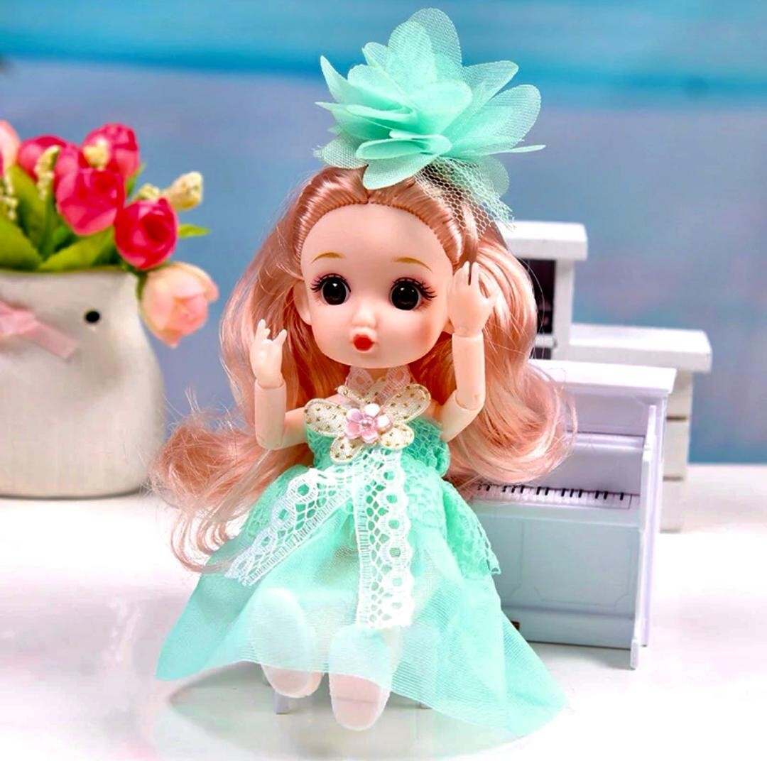Cute Poseable Girl Doll Big Eyes Fashion Princess 7