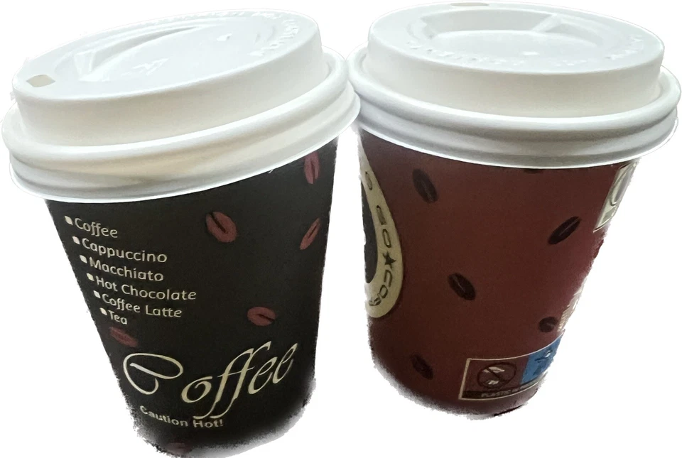 Coffee to go SET  100 Stk 0,2 Kaffeebecher mit Deckel Pappbecher Becher Einweg - Bild 3 von 4
