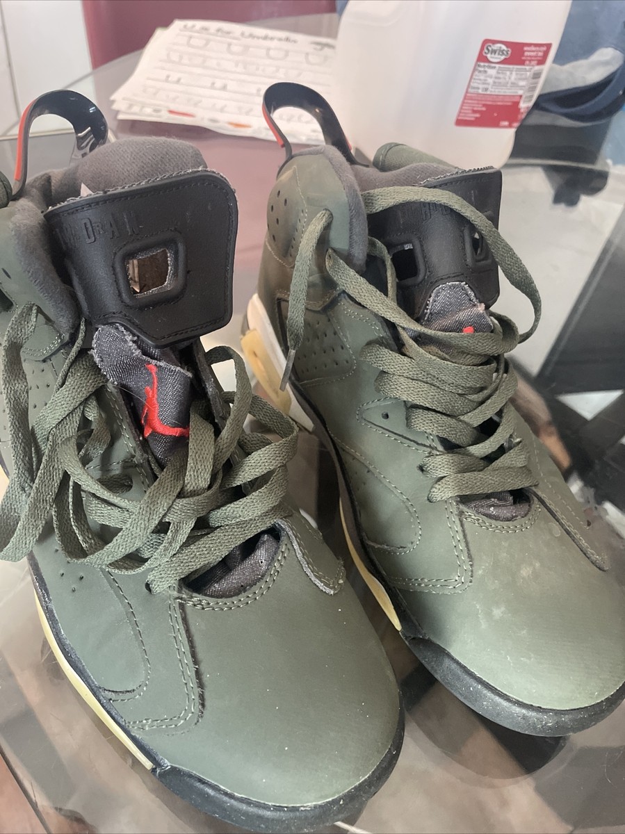 Size 8.5 Jordan 6 Retro x Travis Scott Mid Olive | eBay