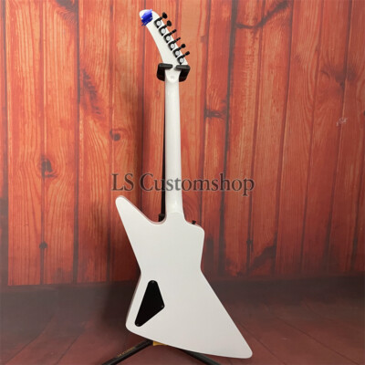 James Hetfield Explor White Electric Guitar HH Pickup Mahogany