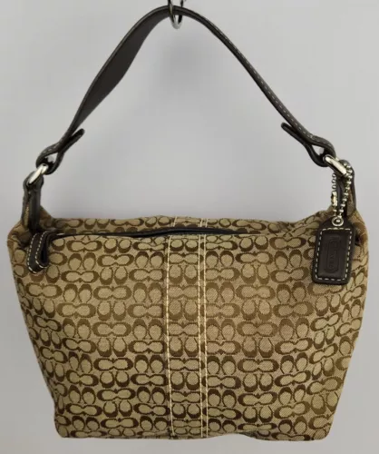 Coach Signature Mini C Small Purse Handle Bag Cosmetic Case