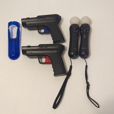 2 Sony Playstation 3/4 Motion Controller 2 And Guns CECH-ZCM1U PS3 PS4 PSVR VR 