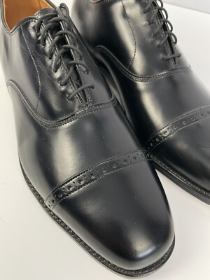 Allen Edmonds Byron Cap Toe Leather Oxford Dress Shoes Black Men's