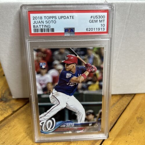2018 Topps Update Juan Soto Batting Rookie #US300 PSA 10 Gem Nationals Yankees - Picture 1 of 2