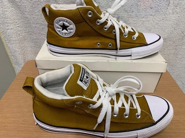 Converse CTAS Mid Top Street scarpe da ginnastica in tela grano scuro topo taglia UK 8 (41 5)