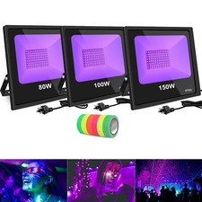 Halloween UV LED Black Light 80-150W 410nm Floodlight Blacklight Party 100-277V