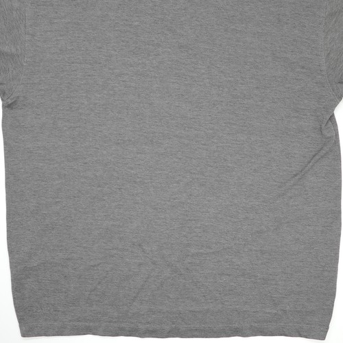 St. Croix Knits Short Sleeve T Shirt Large Mens Gray Casual Luxury Made in USA - Picture 10 of 11