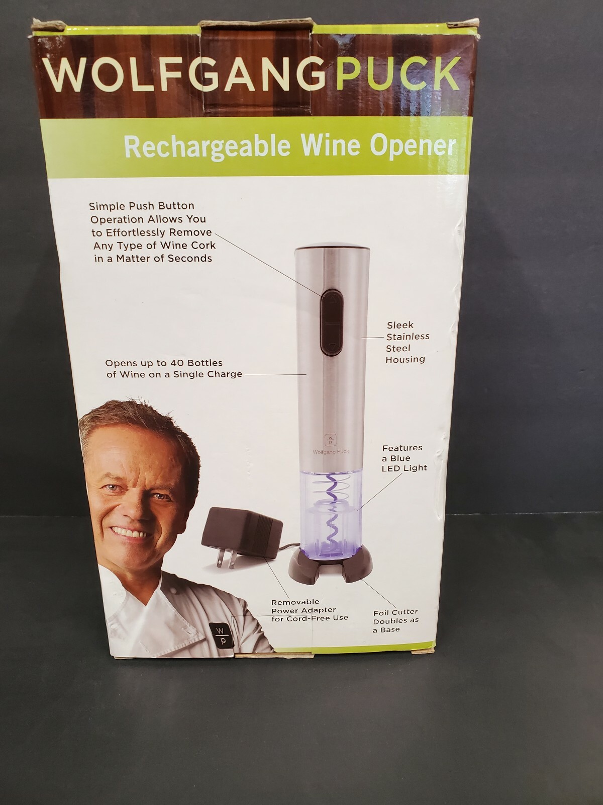 Wolfgang Puck Rechargeable Wine Bottle Opener 40 Bottles 1 Charge For Sale Online Ebay