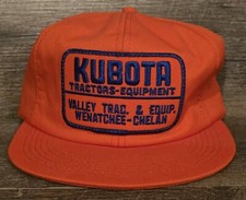 Vintage 80  s K-Products KUBOTA Patch Tractor Equipment Snapback Trucker Hat