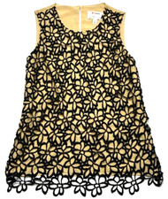 Neiman Marcus Target Womens (S) Lela Rose Lace Overlay Silk Blend Lined Tank Top