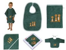 NEU S&uuml;dfrottier Serie "Erdm&auml;nnchen pinie" Badet&uuml;cher, Badeponcho, L&auml;tzchen etc