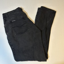 Vtg 90s Jordache Tapered Leg Jeans Black Denim Cotton Faded Sz 13/14