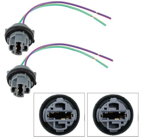 Universal Pigtail Wire Female Socket 7440 Two Harness DRL Bulb Light Replace - Bild 1 von 9