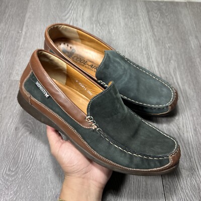 Mephisto Cool-Air Loafers Men\'s 12 Nubuck Leather Brown Black Slip On Shoes MEPHISTO COOL AIR Mens Size 9.5 EU 9 Slip On Loafers Shoes  main image 2