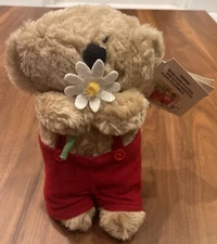 Koala Boomerang Plush American Greetings Bear Red Overalls Daisy Flower VINTAGE✨