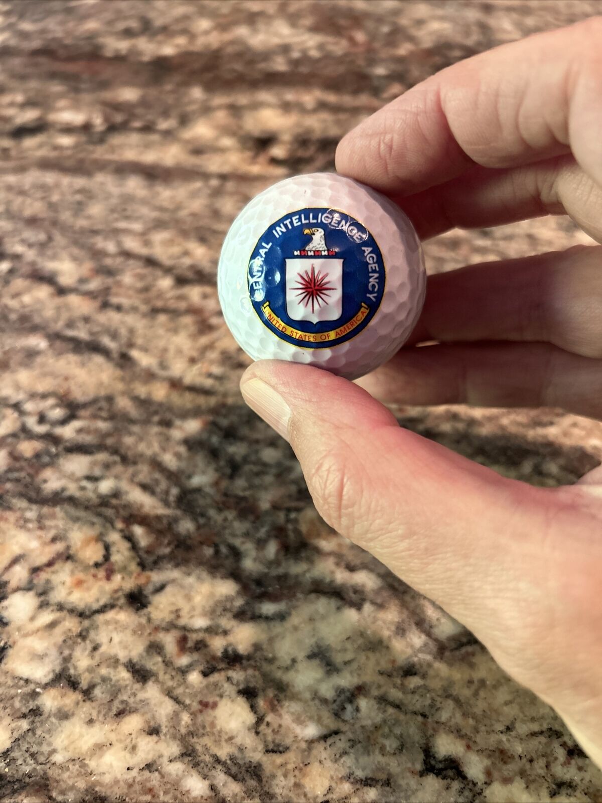 Logo Golf Ball CIA CENTRAL INTELLIGENCE AGENCY Spalding Brand Ball