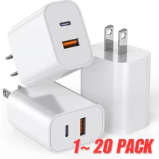 For iPhone 15 16 13 11 20W Fast Charger Block USB Type C Wall Power Adapter Lot