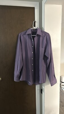 Men s Purple Arrow Fitted Button Down - Medium