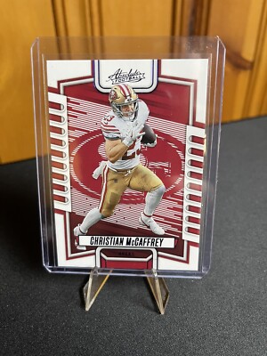 Christian McCaffrey 2023 Panini Absolute Football Blue Foil Parallel 49ers SP