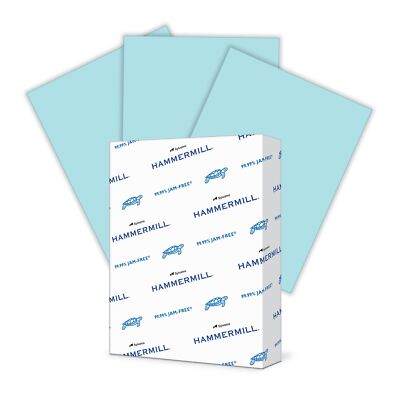 Hammermill Blue Colored Copy Paper 500 Sheets 24lb 8.5 x 11 JAM FREE