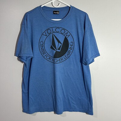 Volcom Center For Higher Learning Blue Black Short Sleeve T-Shirt Mens XL