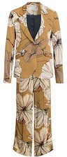 Elias Rumelis Omella Floral Camel OffWite Flovers Culotte Pants Size S