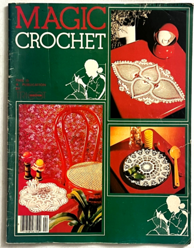 Magic Crochet Patterns Magazine No. 4 Doilies Tablecloths Centerpieces Runners - Afbeelding 1 van 23