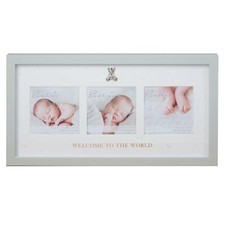 Unisex Baby Triple Photo Frame - Welcome to the World