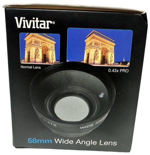 Neu im Karton 58 mm Vivitar 37 W-72 W 0,43 x Deluxe Hi-Definition Weitwinkelobjektiv - Bild 4 von 6