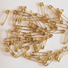 Safety PINS Size 0 (7/8") Gold Tone Bulk PK/100 Made in USA