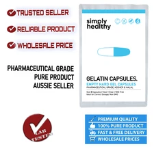Empty Hard Gelatin Capsule Joined Size 0 Clear/Clear X 5000 Kosher, Halal Caps