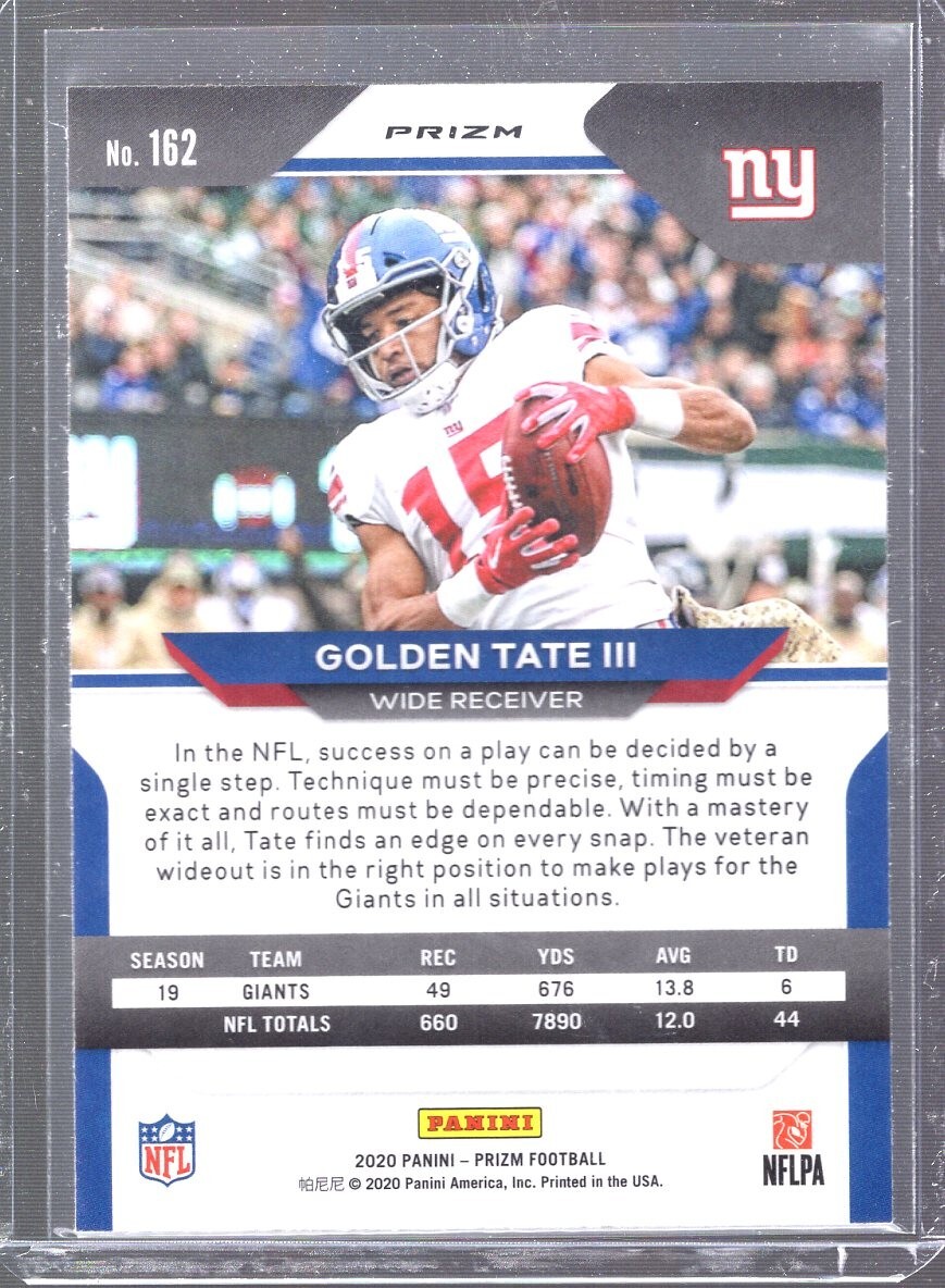 GOLDEN TATE 2020 Panini Prizm PINK #162 Seahawks GIANTS | eBay