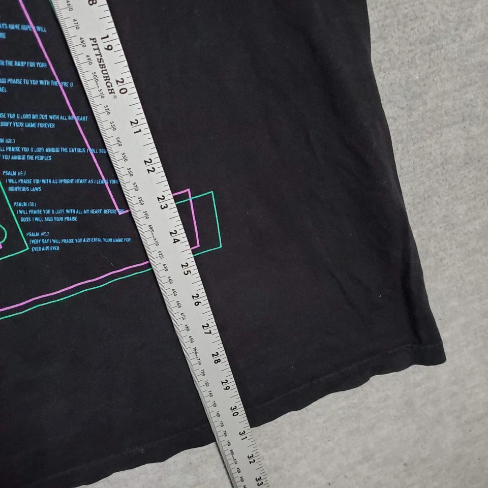 Camiseta de hombre vintage NOTW 2XL negra Jesús te alabaré camiseta gráfica Foto 3 de 4