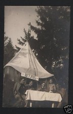 YUGOSLAVIA-SERBIA-POSTCARD-PHOTO-STAFF-SOKOLS-FALCON