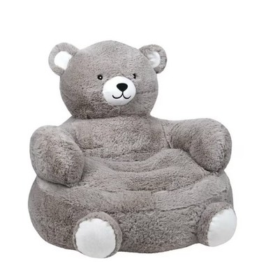 Kinder Plüschsessel Teddybär grau weich Kinderstuhl Babysessel Kinderzimmer