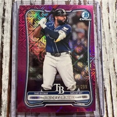 2026 Bowman Chrome Junior Caminero Fuchsia MOJO Refractor /199 RAYS 🔥 SP (9A)