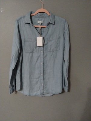 Thread And Supply Long Sleeve Tencel button up Blouse Medium