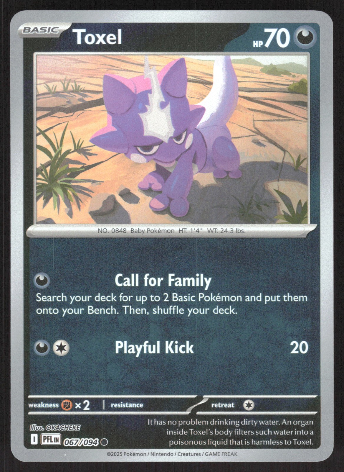 Toxel 067/094 Reverse Holofoil ME02: Phantasmal Flames LP-NM