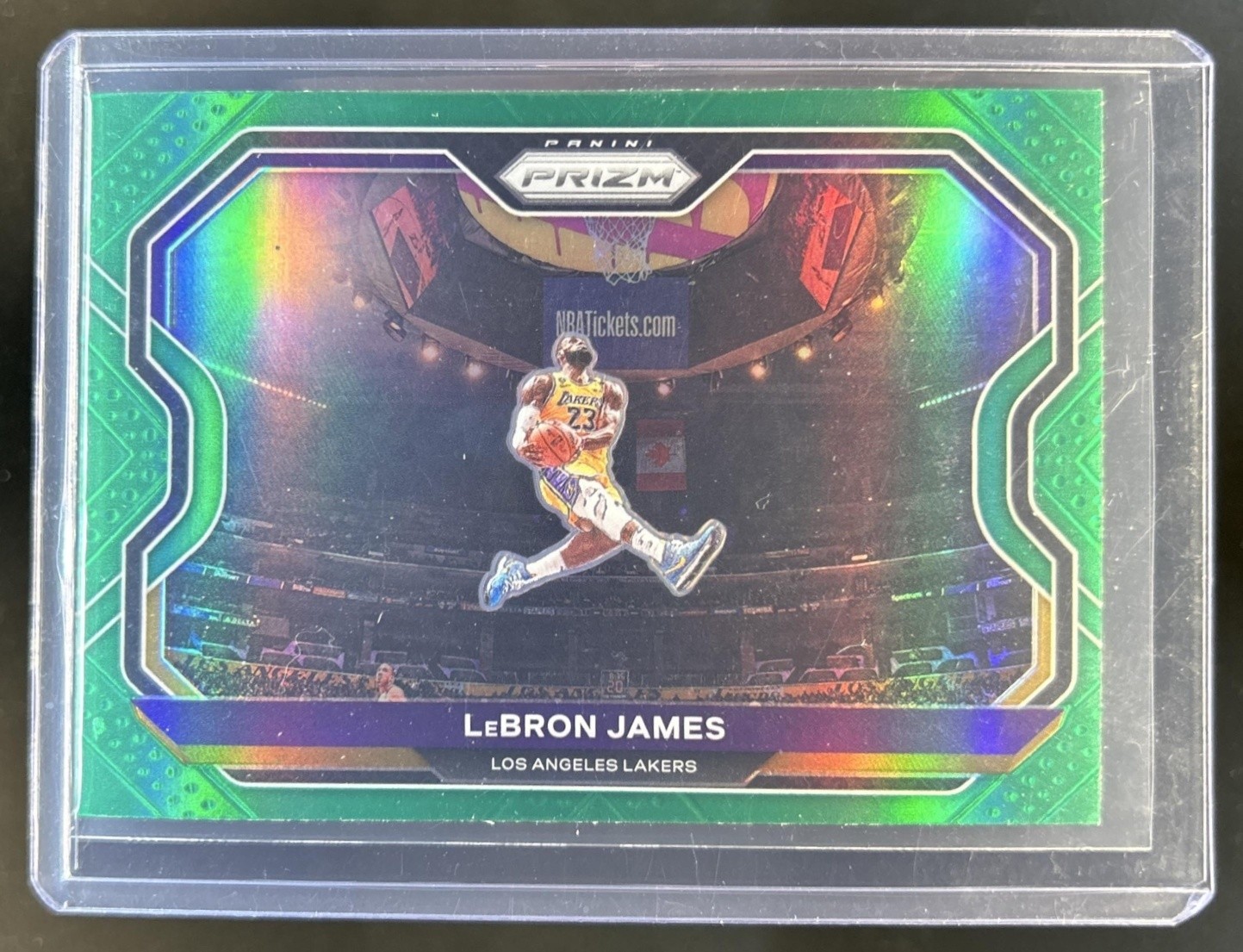 2020-21 Panini Prizm LeBron James Green Prizm #1 Lakers