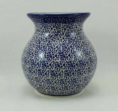 Bunzlauer Keramik Vase, Kugelvase, Pünktchen, (W003-MAGM) - Bild 1 von 4