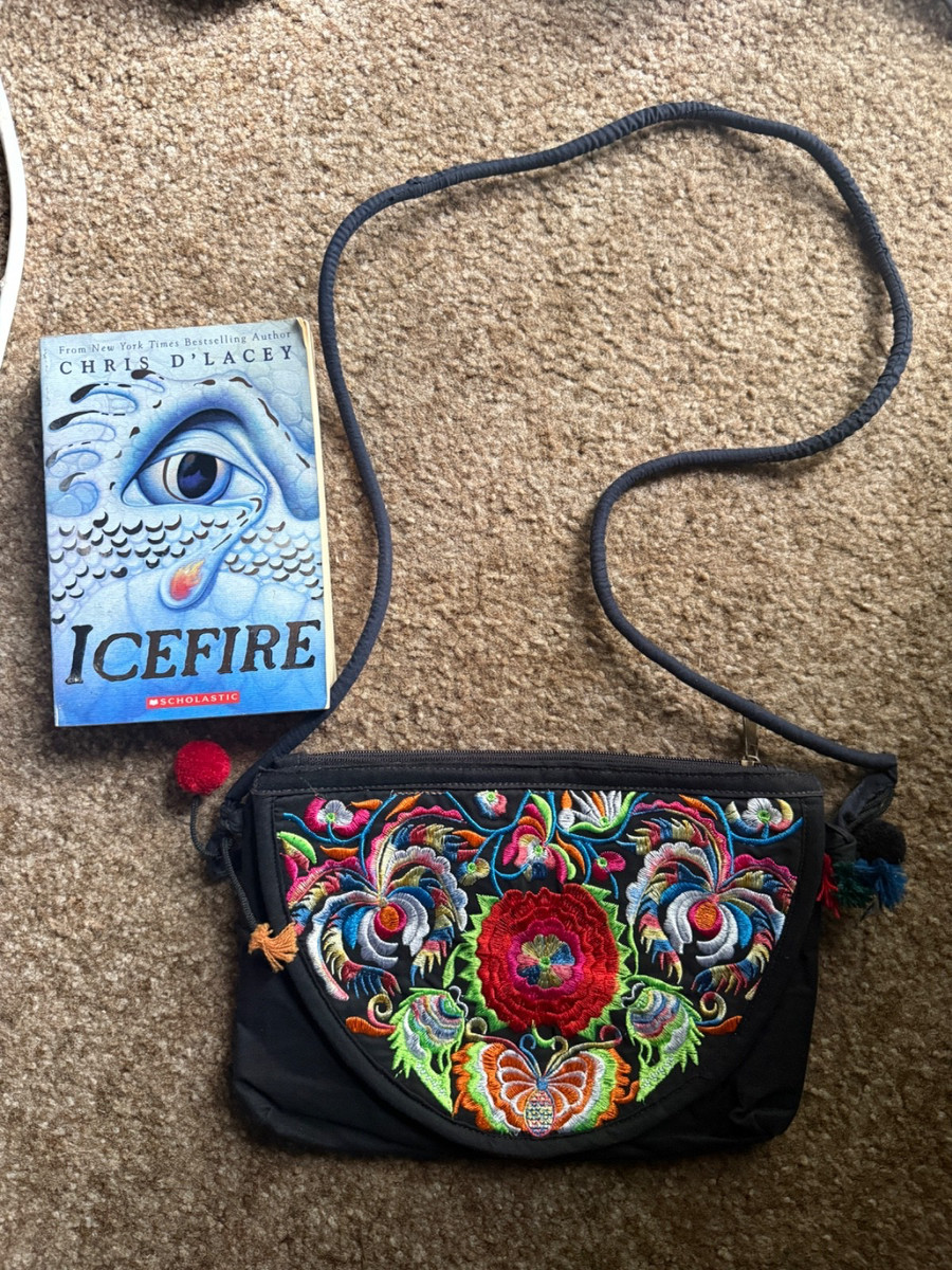 Hmong Sew Pattern Crossbody Bag Purse