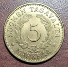 FINLAND 1947-S 5 Markkaa KM# 31a BU UNC Lustrous Original Surfaces Finnish Coin — photo 2