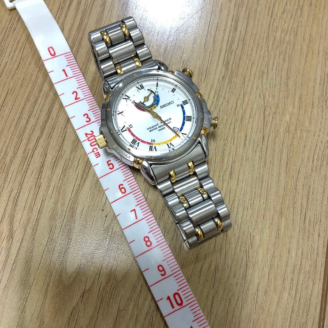 SEIKO Yacht Timer 8M37-7000 Quartz Watch Silver Stainless Steel | eBay