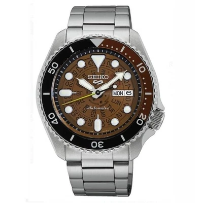 SEIKO 5 Sports SRPJ47 « Time Sonar » montre automatique cadran marron orange - Photo 1/4