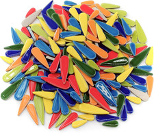 Glazed Ceramic Tiles for Crafts, Tear Drop Porcelain Mosaic Tiles for Crafts, 1.