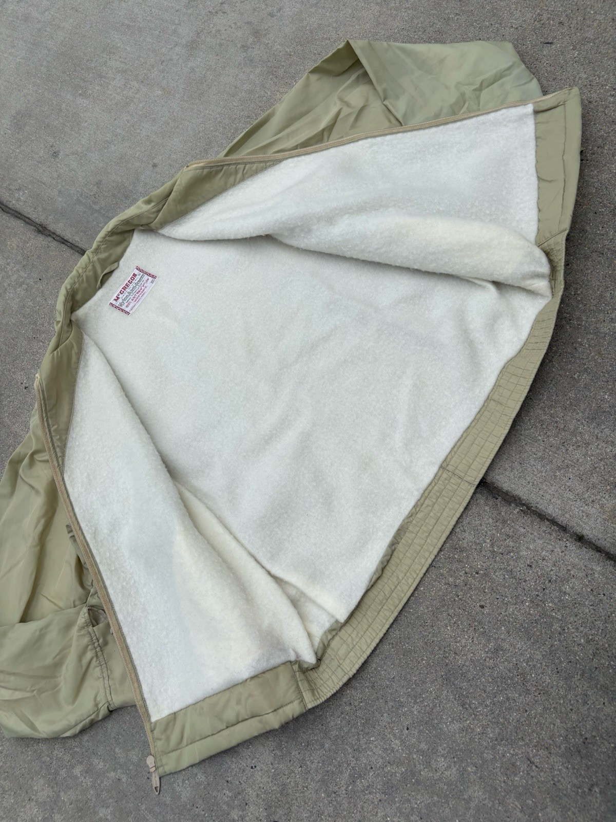 Vintage 60s McGregor Nylon Anti-Freeze Windbreaker Nylon Fleece Lined 42 Large - second product detail image
