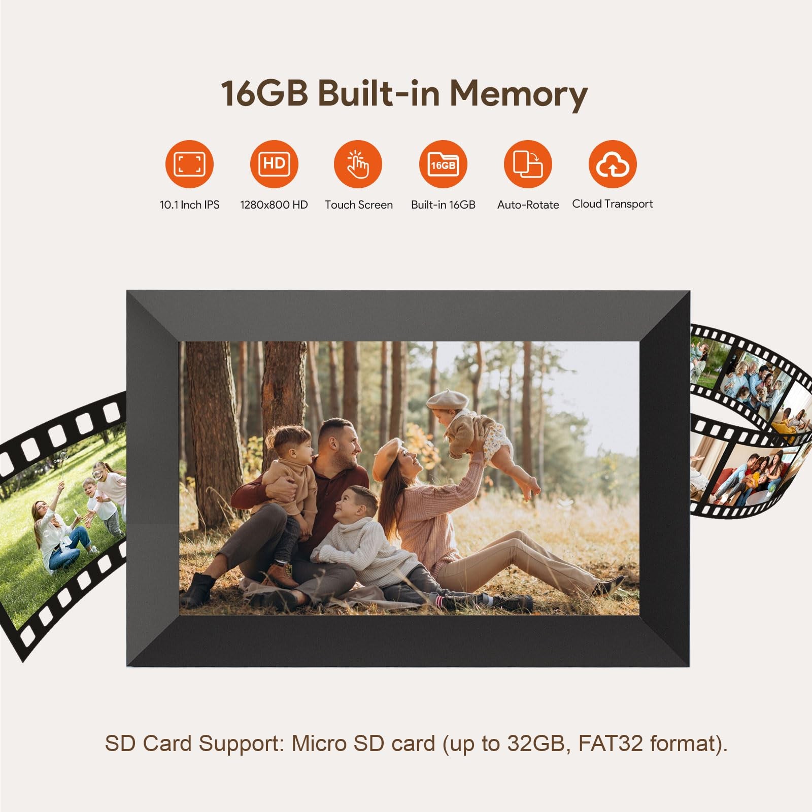 Uhale Digital Picture Frame, 10.1-inch High Definition Touch Screen, 16GB Mem...