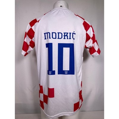 Luka Modrić #10 Croatia Adidas 2022 White Jersey Men's XL