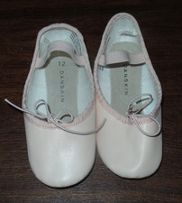 Danskin Ballet Slippers Girls Size 12 Pink Dance Shoes Leather Sole Freestyle