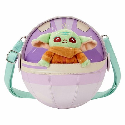 Star Wars The Mandalorian Grogu Figural Pod Plush Crossbody Bag